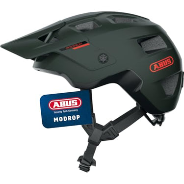 ABUS MTB-Helm MoDrop - robuster Fahrradhelm mit guter Belüftung für Mountainbiker - individuelle Passform - für Damen und Herren - Grün Matt, im Sale